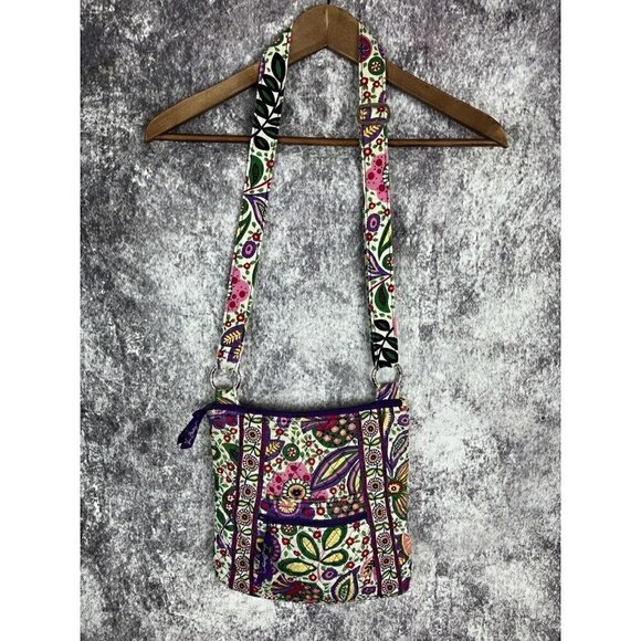 Vera Bradley Retired Pattern Viva La Vera Hipster Bag Purse Womens Crossbody - Picture 2 of 16